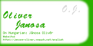 oliver janosa business card