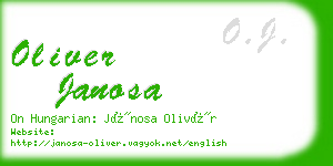 oliver janosa business card